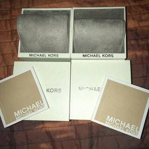 Two Michael Kors watch boxes